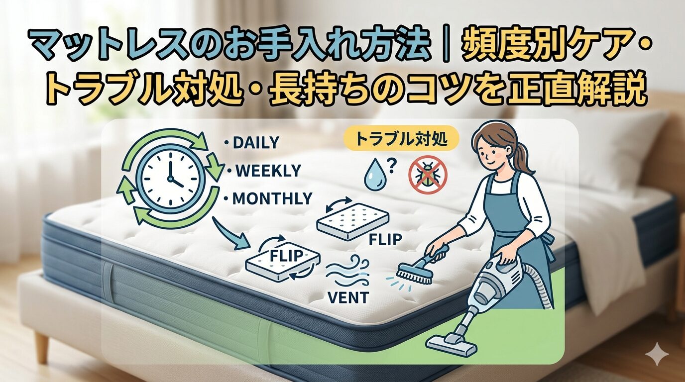 マットレスのお手入れ方法｜頻度別ケア・トラブル対処・長持ちのコツを正直解説