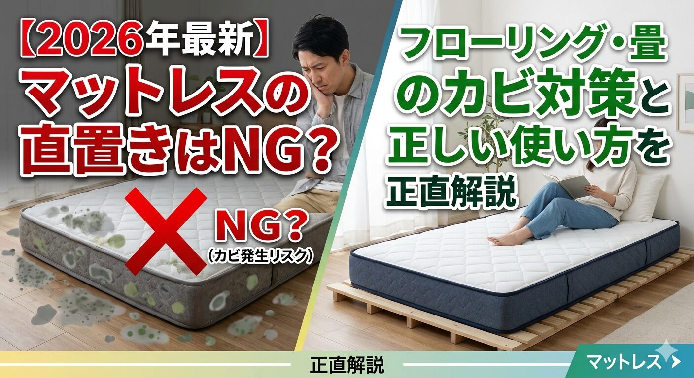 【2026年最新】マットレスの直置きはNG？フローリング・畳のカビ対策と正しい使い方を正直解説