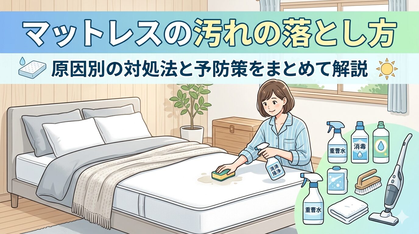 マットレスの汚れの落とし方｜原因別の対処法と予防策をまとめて解説