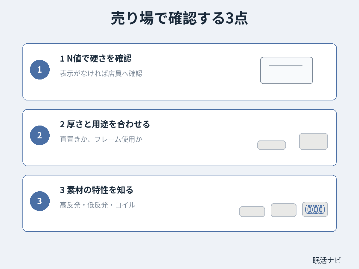 マットレスを選ぶ前に確認するN値・厚さ・素材の3ポイント